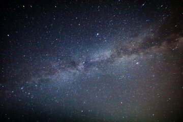 Milky way stars and constellations with a galaxy background.