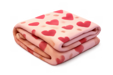 Romantic heart patterned blanket icon - cozy and simple design for valentine's day decor