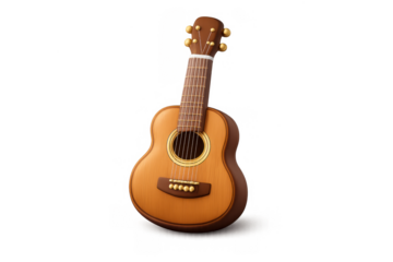 Simple acoustic guitar icon illustration for music and design projects