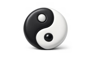 Yin yang harmony icon for balance and zen-inspired design projects