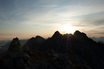 berg alpen tal sonne