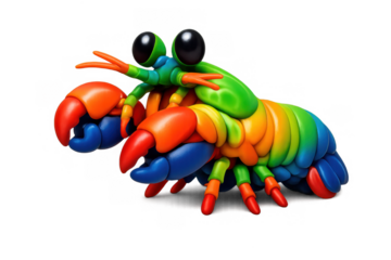 Vibrant mantis shrimp illustration for artistic design and decoration