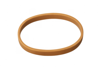 Orange rubber band circle elastic office supply