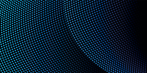 Glowing blue dotted wallpaper. Circle halftone pattern background