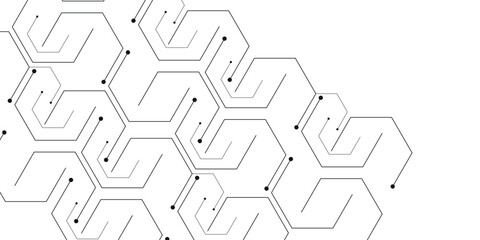 Abstract geometric vector banner design, white background with hexagon pattern. geometric design