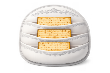 Elegant matzah cover with simple design for passover celebration