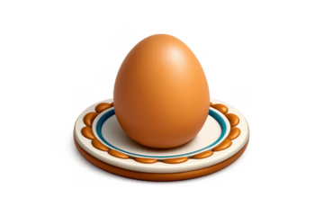 Seder plate egg icon for passover celebration design