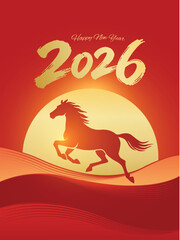 Chinese New Year 2026 Year of the Horse Poster