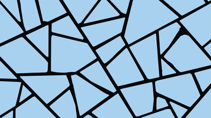 Geometric pattern of black lines on light blue background