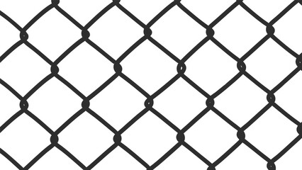 Fototapeta premium Chain link fence pattern with diamond shaped openings