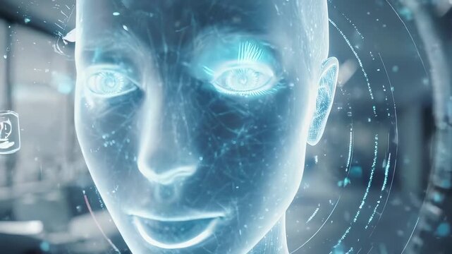 Holographic digital humanoid ai speaking interface