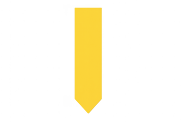 Yellow vertical banner pointing down transparency