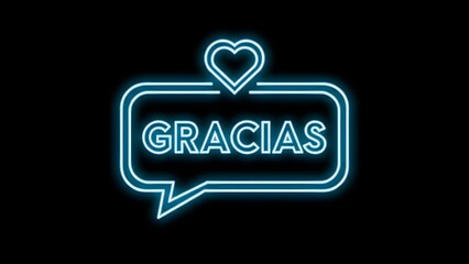 Evergreen valentine gracias neon sign heartfelt expression of gratitude