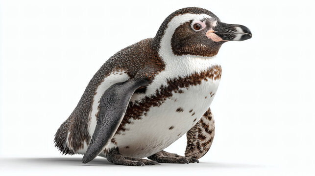 Little Penguin Standing White Surface
