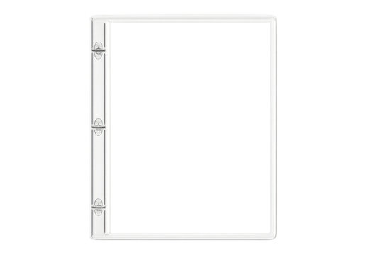 Transparent sheet protector for document organization template