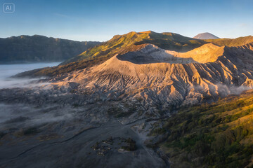 sunset in the mountains