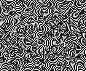 Black and white swirling patterns abstract art