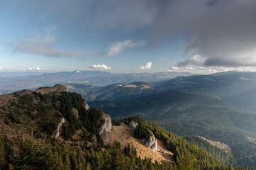 mountain landscape with clouds