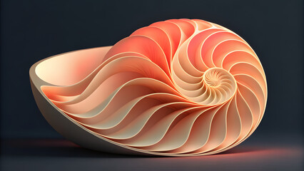 Windows 11 abstract 3D shell spiral wallpaper with soft gradients and modern design