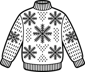 White snowflake pattern sweater