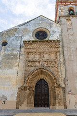 Sanlucar de Barrameda, Spain - April 17, 2025: View of the Plaza del Cabildo in Sanlucar de Barrameda, Andalusia, Spain on a sunny day of summer