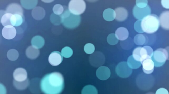Defocused particles background blue video.Celebration abstract blue background lights animation.Abstract blurry bokeh background with lights particles on dark background