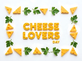 Celebrate cheese lovers day with fun cheese and parsley decorations