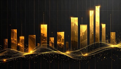 Shiny Golden Bar Chart
