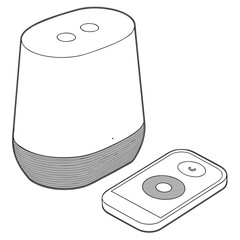 Minimal Smart Home Speaker on Purple | Modern AI Assistant Device