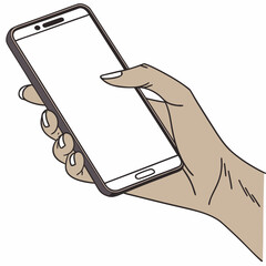 Hand Holding Smartphone with Blank Screen | Customizable Mobile App