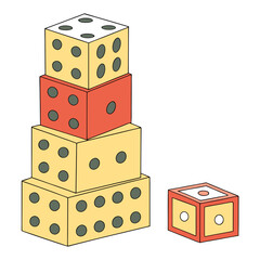 Colorful Stack of Building Blocks Isolated on White | Play & Learning