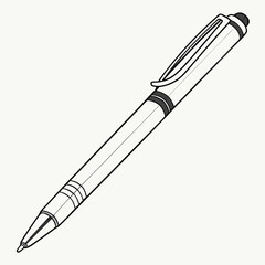 Sleek Tablet Stylus Pen Isolated on White, Digital Drawing Tool