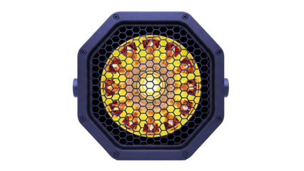 Octagonal Amber LED Light Bar with Hexagonal Grille