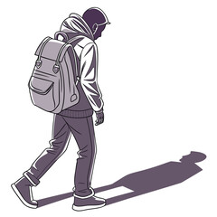 Functional Travel Backpack Isolated on White for Journeys