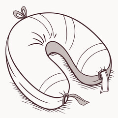 Versatile Travel Pillow Isolated on White for Soft Comfort