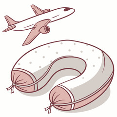 Gentle Travel Pillow Isolated on White for Ultimate Comfort