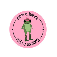 Cowboy frog save a horse