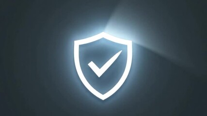 Minimal Secure Payment Animation with Shield and Check Icon - Powered by Adobe