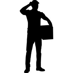 Delivery Man SIlhouette