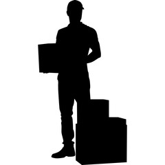 Delivery Man SIlhouette