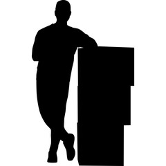 Delivery Man SIlhouette