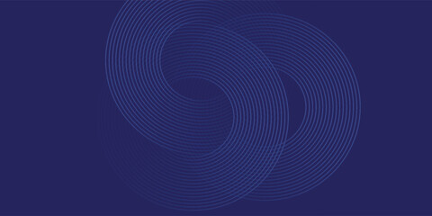 Abstract glowing geometric lines on dark background. Elegant shiny blue rounded lines pattern. Modern futuristic graphic. Suit for poster, banner, brochure, eps10