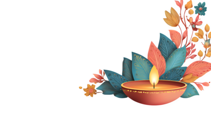 A closeup of a burning candle surrounded by dry orange maple leaves and autumn foliage on a dark background for a seasonal nature decoration