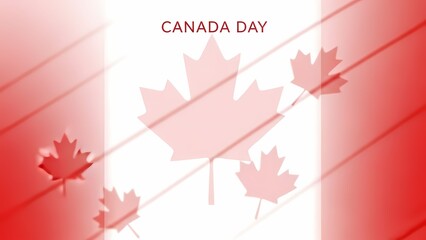 Canada day celebration with maple leaf design