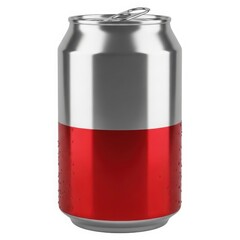 Fototapeta premium Red beverage in aluminum can