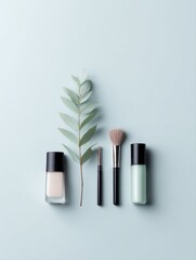 Natural beauty concept, female cosmetic routine with minimal fashion style