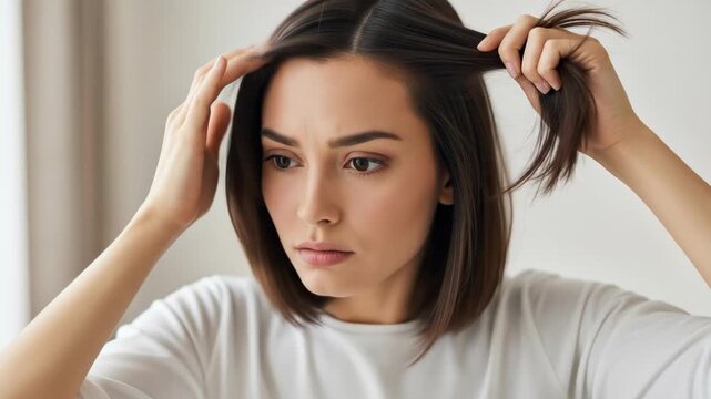 Woman Styling Her Hair - A Quick and Easy Hairstyle Tutorial.