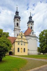 The back side of the abbey church in Zwiefalten, a former Benedictine monastery