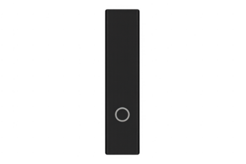 Black ring binder spine for document organization