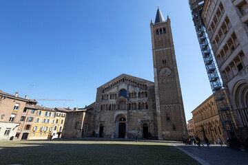 PARMA, ITALY, MARCH 20. 2025 - The Cathedral of Parma, Emilia-Romagna, Italy